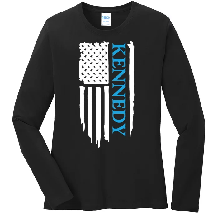 Robert Kennedy Jr. For President 2024 JFK Jr. US Flag Ladies Long Sleeve Shirt