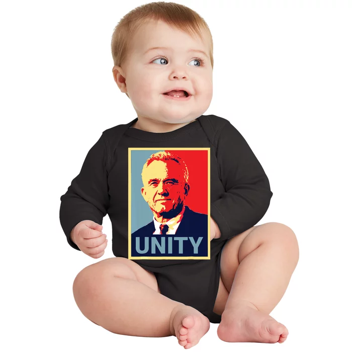 Robert Kennedy Jr. Rfk Jr For Trump Unity 2024 Obama Poster Baby Long Sleeve Bodysuit