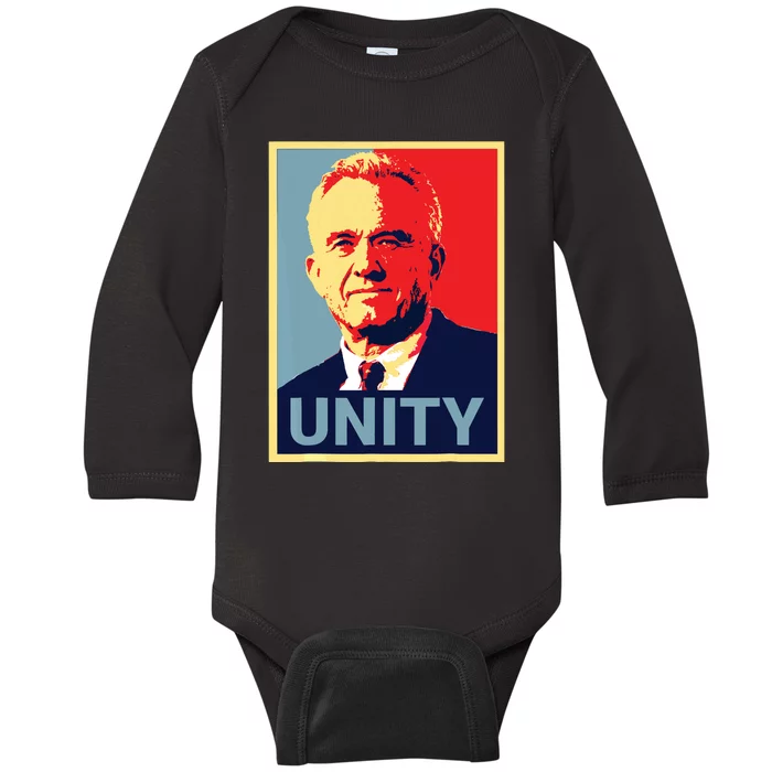 Robert Kennedy Jr. Rfk Jr For Trump Unity 2024 Obama Poster Baby Long Sleeve Bodysuit