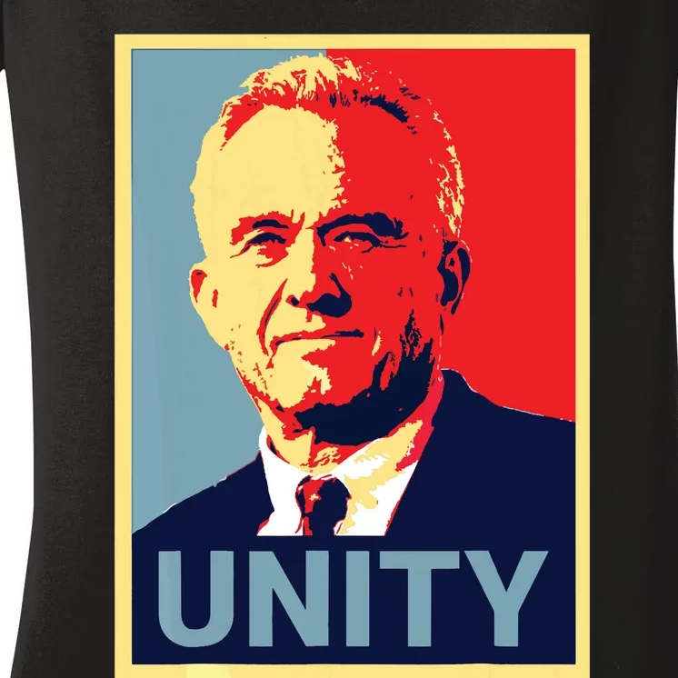 Robert Kennedy Jr. Rfk Jr For Trump Unity 2024 Obama Poster Women's V-Neck T-Shirt