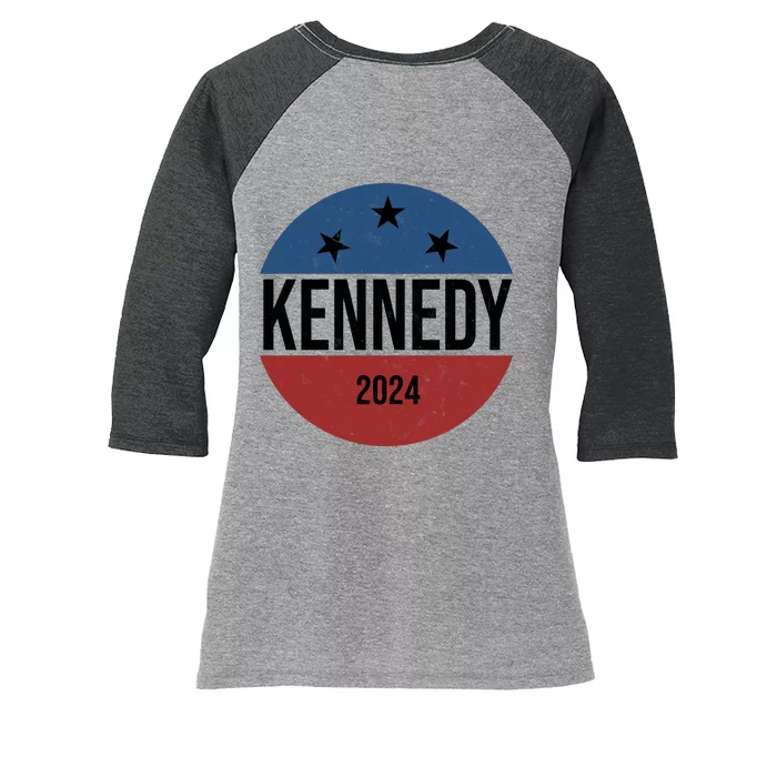 Robert Kennedy Jr 2024 Election Vintage Women's Tri-Blend 3/4-Sleeve Raglan Shirt