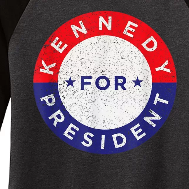 Robert Kennedy Jr. For President 2024 RFK 2024 Women's Tri-Blend 3/4-Sleeve Raglan Shirt