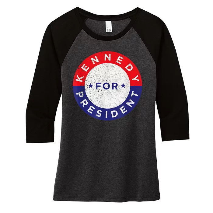 Robert Kennedy Jr. For President 2024 RFK 2024 Women's Tri-Blend 3/4-Sleeve Raglan Shirt