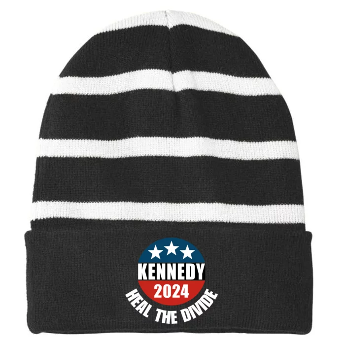 Robert Kennedy Jr. For President 2024 RFK 2024 Striped Beanie with Solid Band