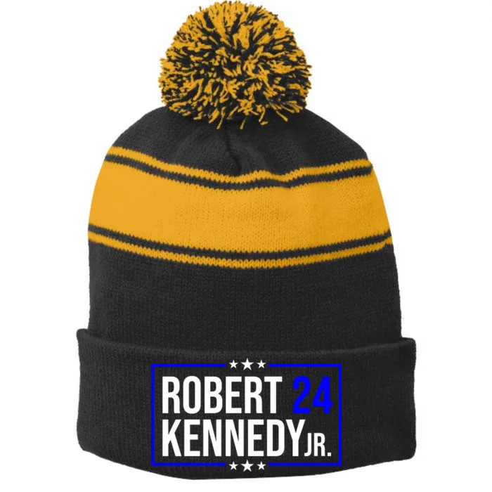 Robert Kennedy Jr 2024 Campaign Stripe Pom Pom Beanie