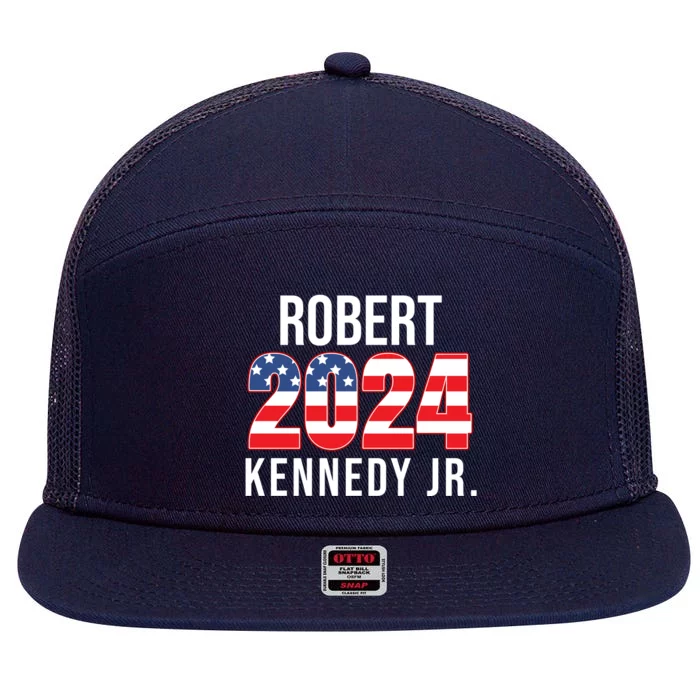 Robert Kennedy Jr For President USA 2024 7 Panel Mesh Trucker Snapback Hat