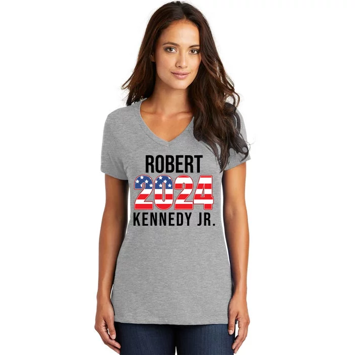 Robert Kennedy Jr For President USA 2024 Women's V-Neck T-Shirt