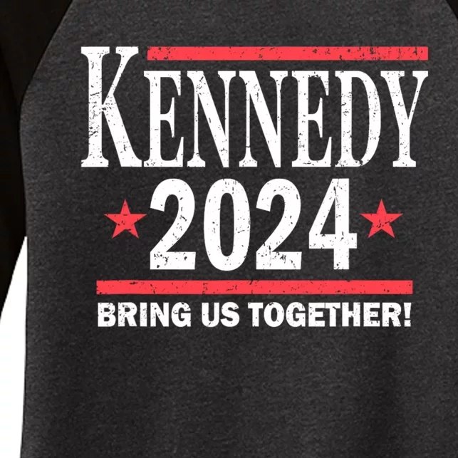 Robert Kennedy Jr. 2024 Presidential Women's Tri-Blend 3/4-Sleeve Raglan Shirt