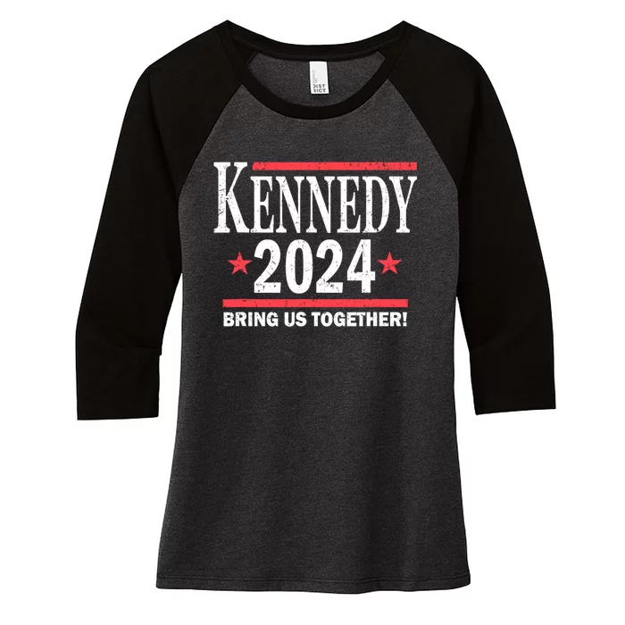 Robert Kennedy Jr. 2024 Presidential Women's Tri-Blend 3/4-Sleeve Raglan Shirt