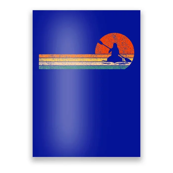 Retro Kayak Kayaking Paddling Poster