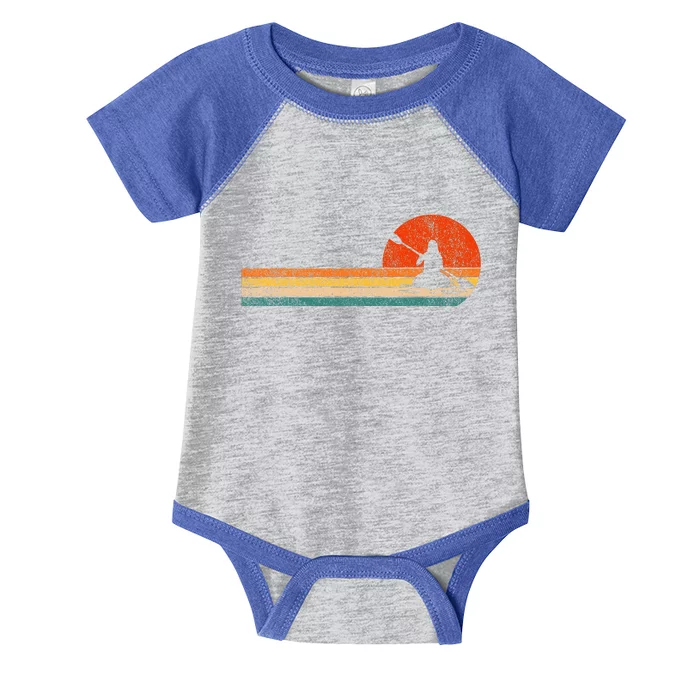 Retro Kayak Kayaking Paddling Infant Baby Jersey Bodysuit