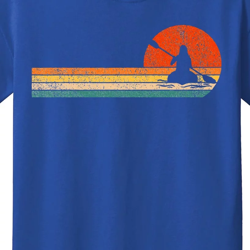 Retro Kayak Kayaking Paddling Kids T-Shirt