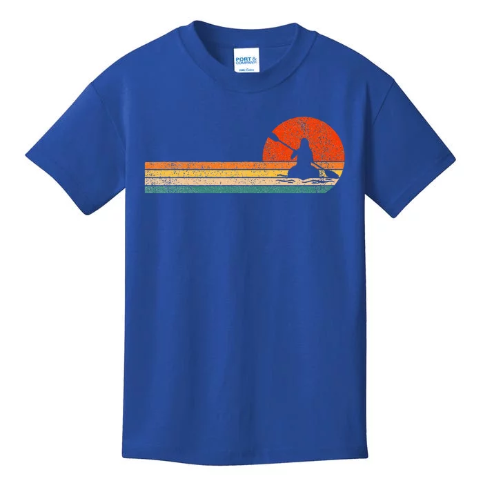 Retro Kayak Kayaking Paddling Kids T-Shirt