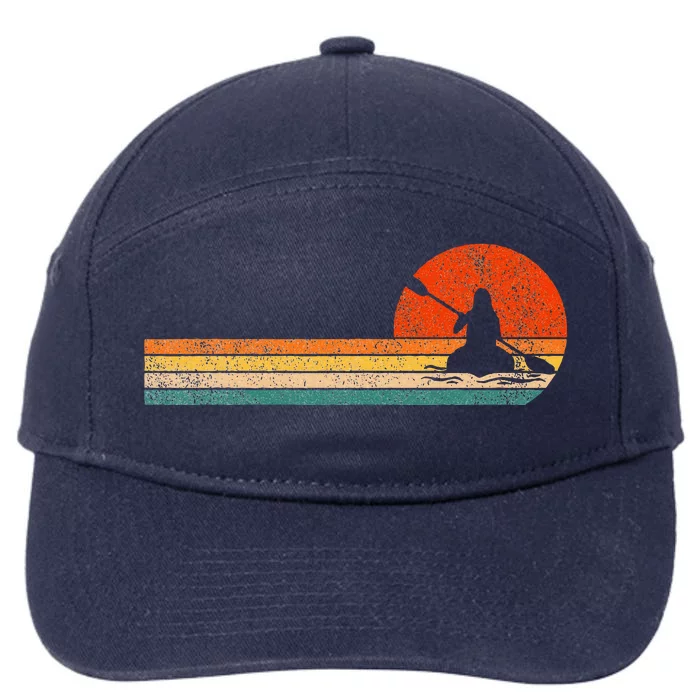 Retro Kayak Kayaking Paddling 7-Panel Snapback Hat