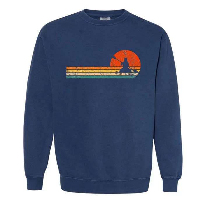 Retro Kayak Kayaking Paddling Garment-Dyed Sweatshirt