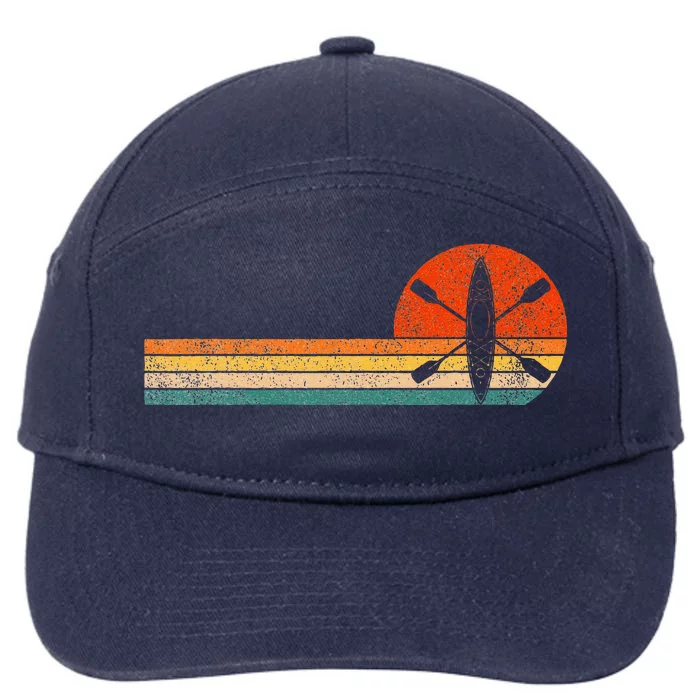 Retro Kayak Kayaking Paddling 7-Panel Snapback Hat