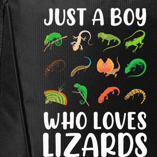 Reptile Kids Lizard Just A Boy Who Loves Lizards City Backpack