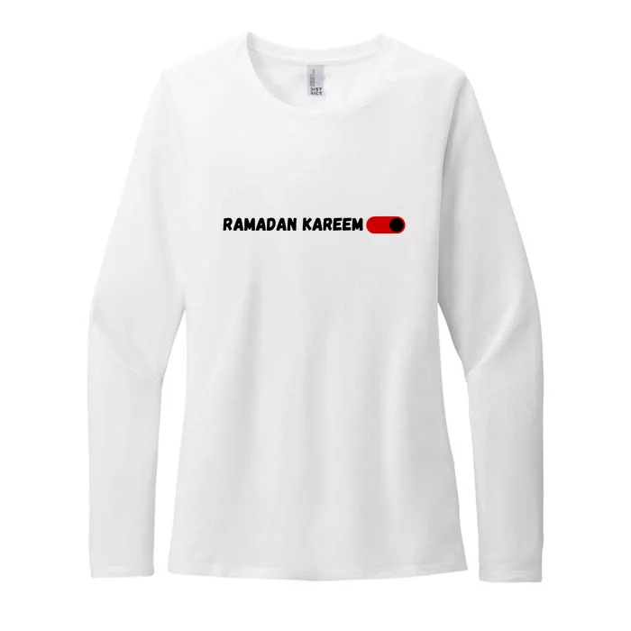 Ramadan Kareem Mubarak Fasting Gift Fasting Mode On Womens CVC Long Sleeve Shirt