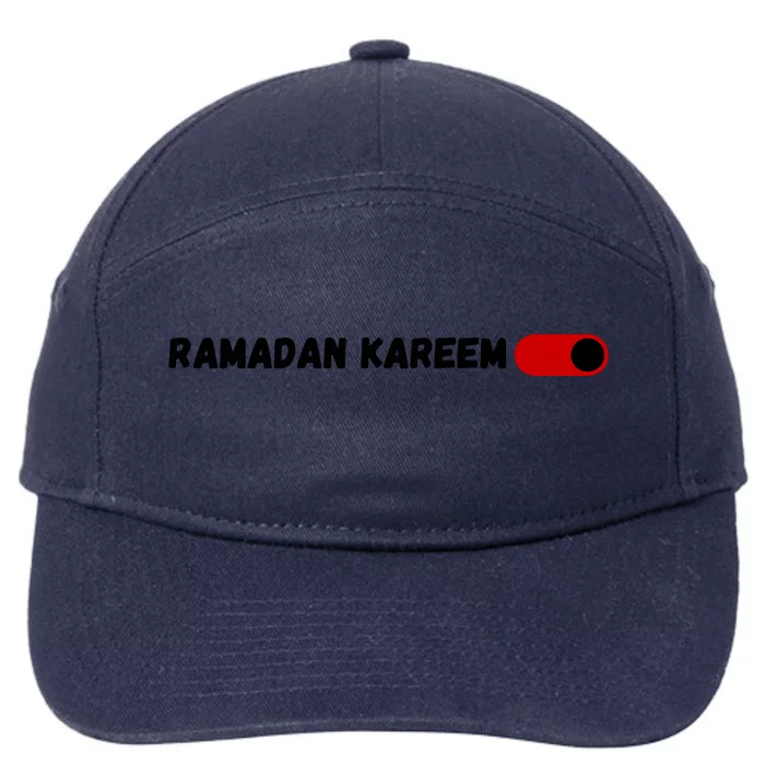 Ramadan Kareem Mubarak Fasting Gift For Ramadan Mubarak 7-Panel Snapback Hat