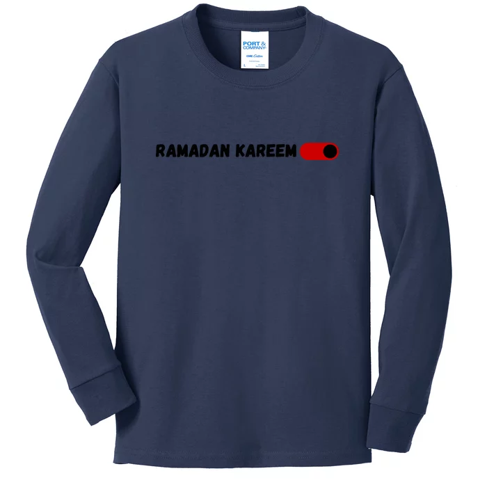 Ramadan Kareem Mubarak Fasting Gift For Ramadan Mubarak Kids Long Sleeve Shirt