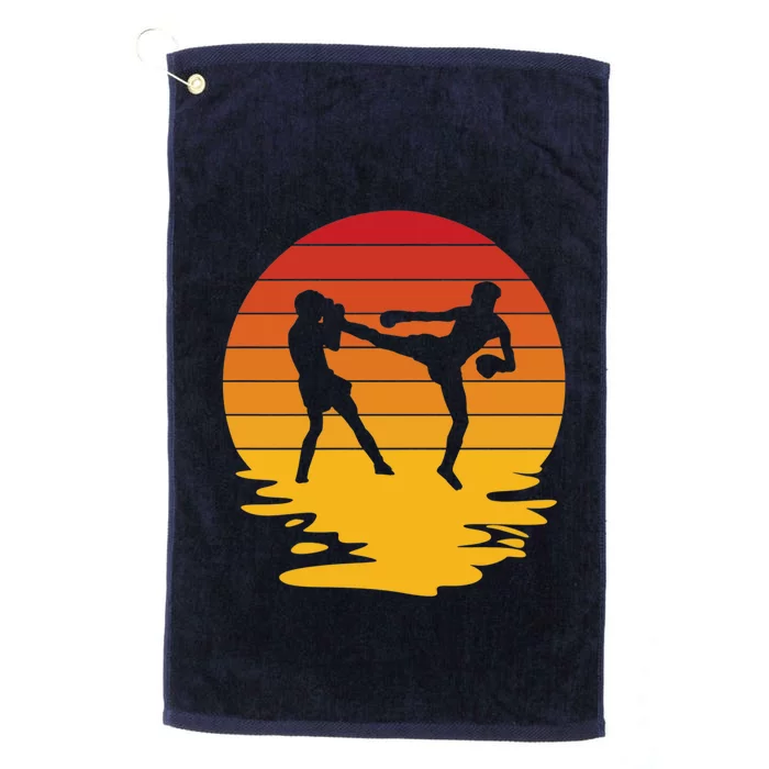 Retro Kickboxing Muay Thai Boxing MMA Premium Platinum Collection Golf Towel