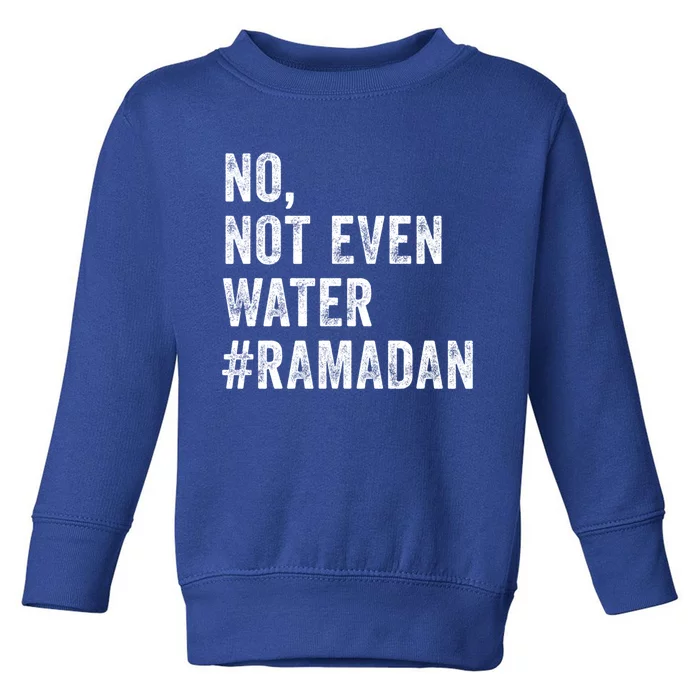 Ramadan Kareem Mubarak No Not Even Water Ramadan Gift Toddler Sweatshirt