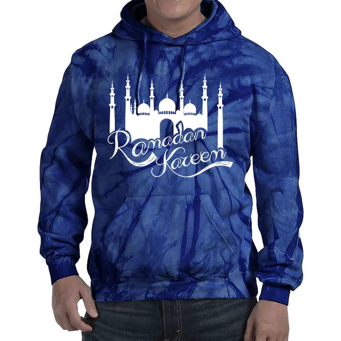 Ramadan Kareem Muslim Fasting With Mosque Art Tie Dye Hoodie