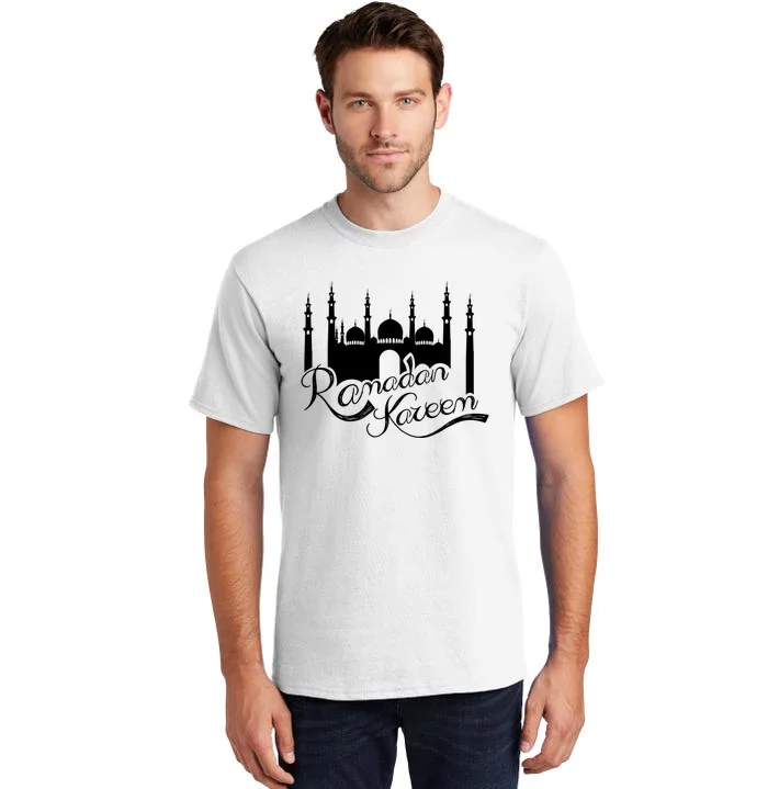 Ramadan Kareem Muslim Fasting With Mosque Art Tall T-Shirt