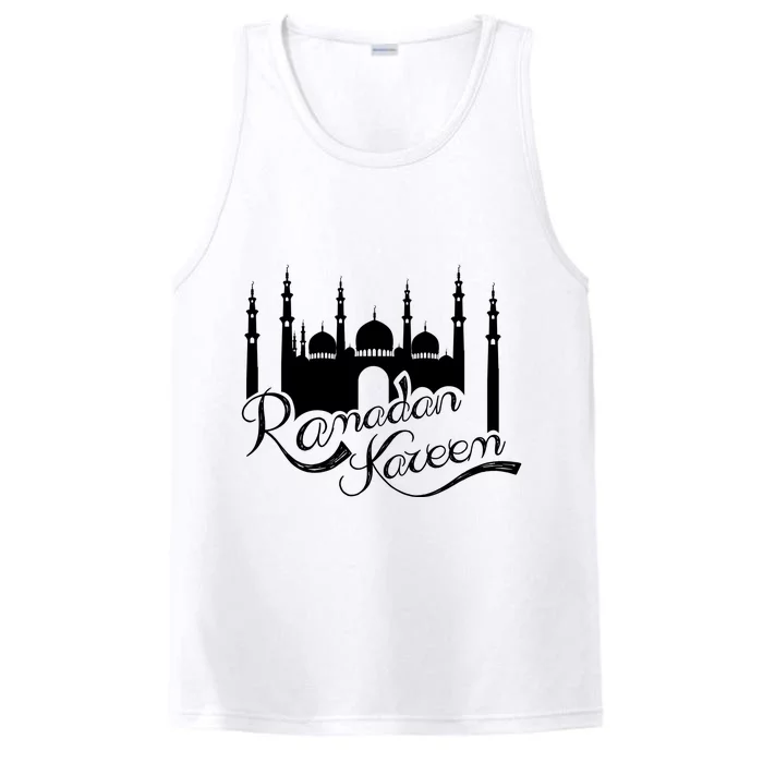 Ramadan Kareem Muslim Fasting With Mosque Art Performance Tank