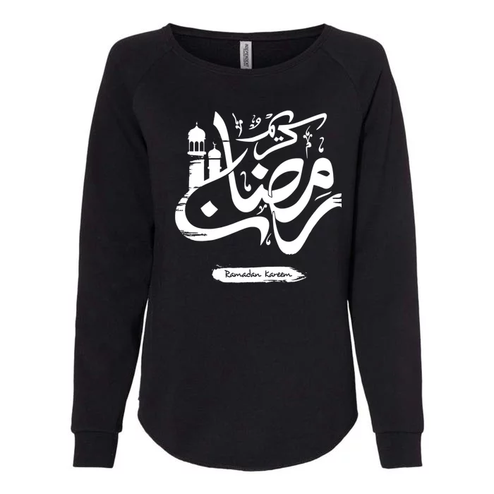 Ramadan Kareem Muslim Fasting Arabic Wording Womens California Wash Sweatshirt