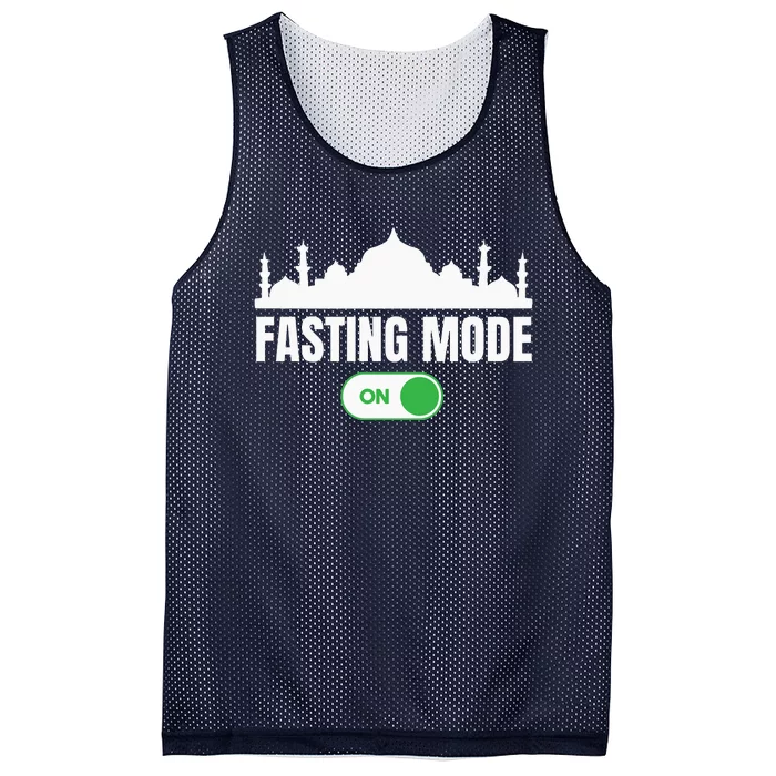 Ramadan Kareem Fasting Mode On Happy Ramadan Mubarak Mesh Reversible Basketball Jersey Tank