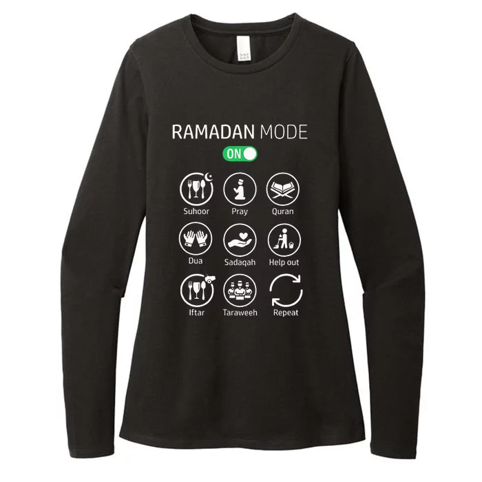 Ramadan Kareem Mubarak Islamic Ramadan Fasting Mode On Womens CVC Long Sleeve Shirt