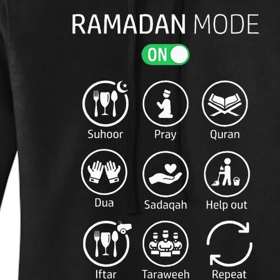 Ramadan Kareem Mubarak Islamic Ramadan Fasting Mode On Women's Pullover Hoodie