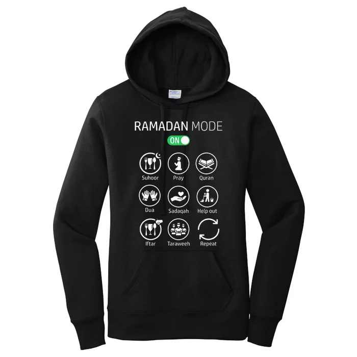 Ramadan Kareem Mubarak Islamic Ramadan Fasting Mode On Women's Pullover Hoodie