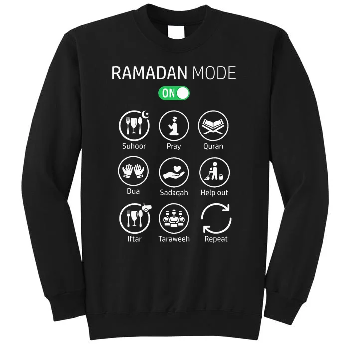 Ramadan Kareem Mubarak Islamic Ramadan Fasting Mode On Tall Sweatshirt