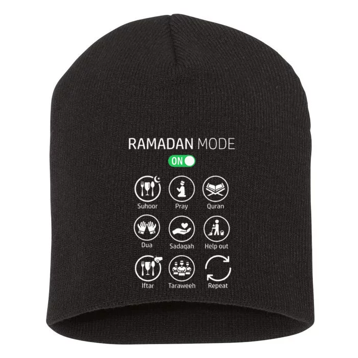 Ramadan Kareem Mubarak Islamic Ramadan Fasting Mode On Short Acrylic Beanie