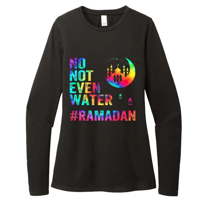 Ramadan Kareem No Not Even Water Ramadan Fasting Muslim Womens CVC Long Sleeve Shirt