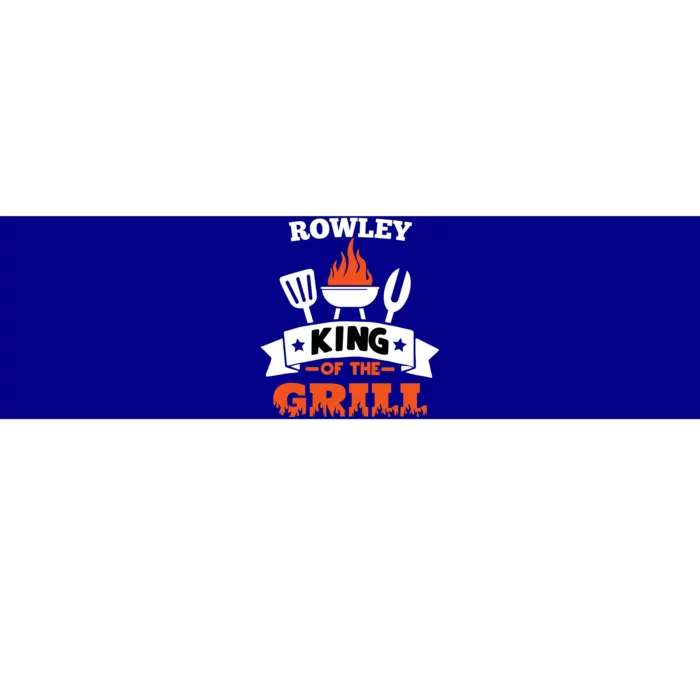 Rowley King Of The Grill Grilling Bbq Chef Master Cooking Gift Bumper Sticker