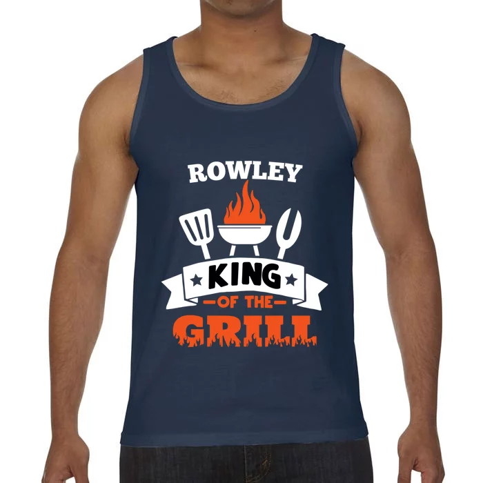 Rowley King Of The Grill Grilling Bbq Chef Master Cooking Gift Comfort Colors® Tank Top