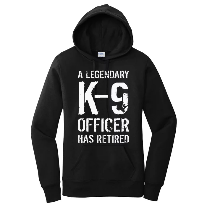 Retired K9 Officer Retirement Gift K9 Police Dog Handler Women's Pullover Hoodie