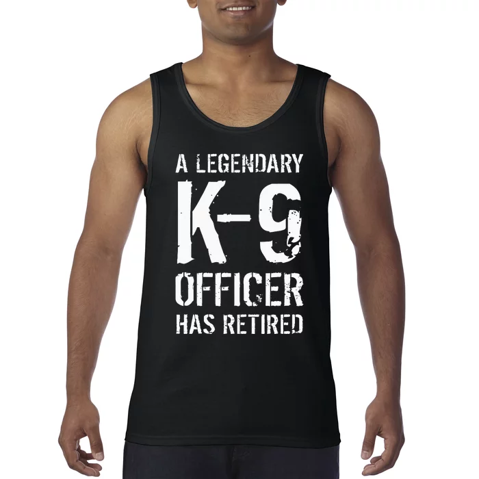 Retired K9 Officer Retirement Gift K9 Police Dog Handler Tank Top