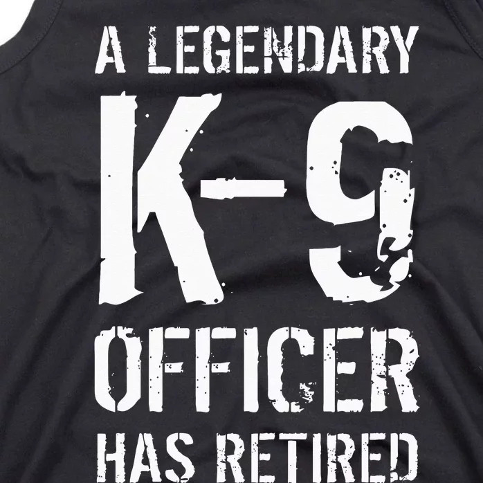 Retired K9 Officer Retirement Gift K9 Police Dog Handler Tank Top