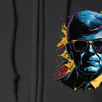 Retro Kennedy Pop 1961 1963 Full Zip Hoodie