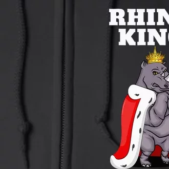 Rhino King Rhino Rhinoceros Full Zip Hoodie