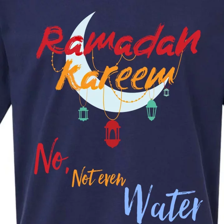 Ramadan Kareem Ramadan Mubarak No Not Even Water Fasting Gift Sueded Cloud Jersey T-Shirt