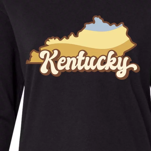 Retro Kentucky Womens Cotton Relaxed Long Sleeve T-Shirt