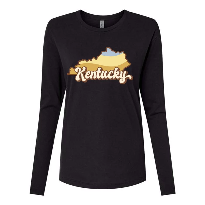 Retro Kentucky Womens Cotton Relaxed Long Sleeve T-Shirt