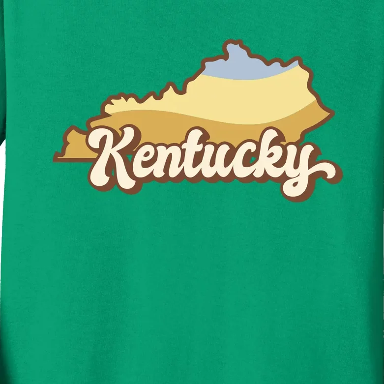 Retro Kentucky Kids Long Sleeve Shirt