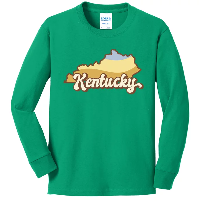 Retro Kentucky Kids Long Sleeve Shirt