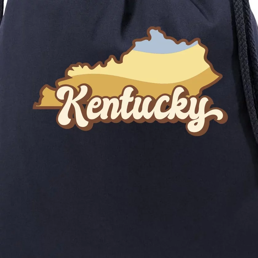 Retro Kentucky Drawstring Bag